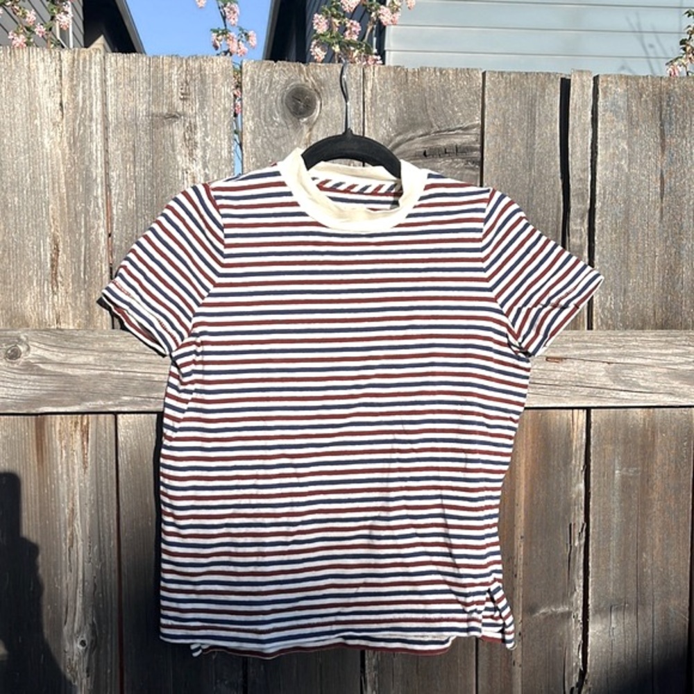 Striped shirt.